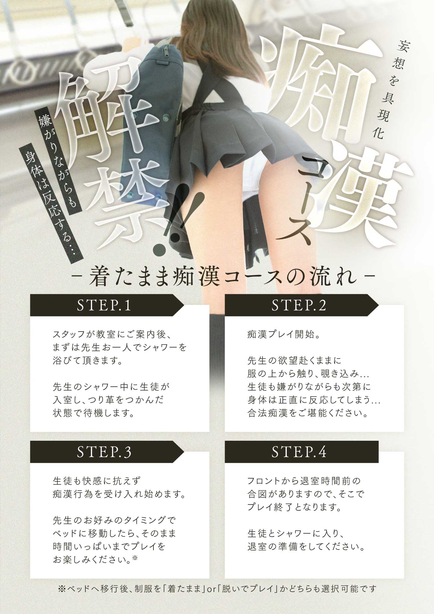着たまま痴漢コース